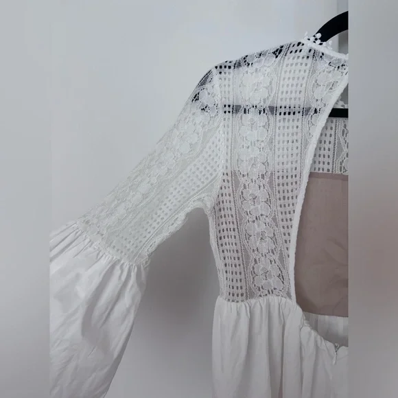 Endless Rose Bell Sleeve Mini Dress in White S - Picture 8 of 11
